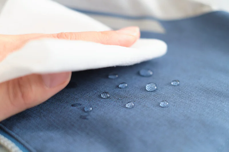 Functional finishing options for stretch fabric