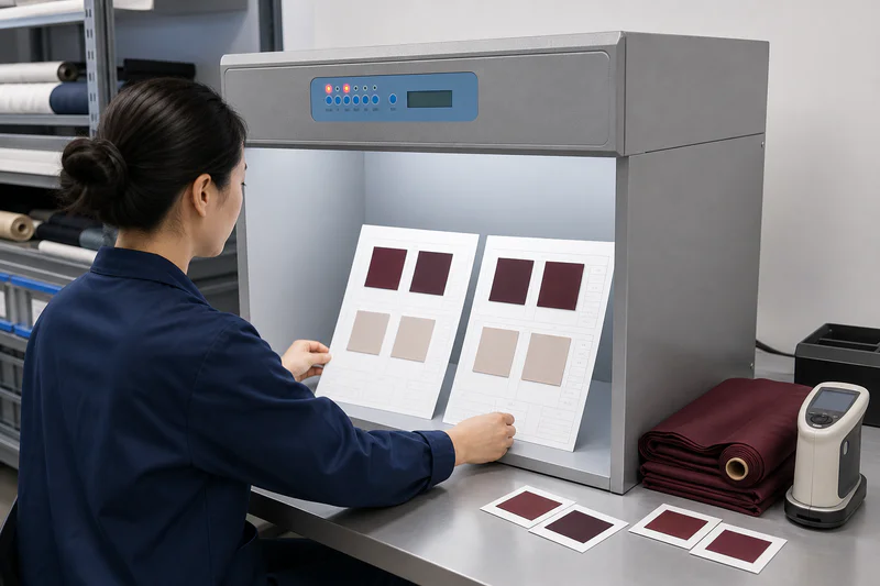 Lab dip color development and Pantone matching for nylon spandex fabric