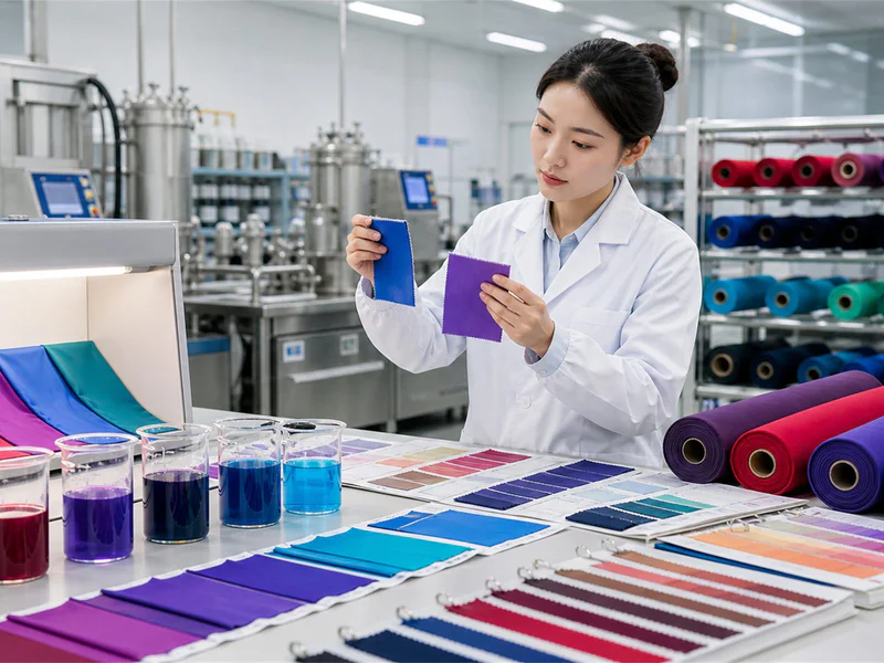 Dyeing and color control against approved lab dip