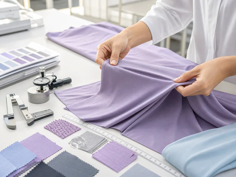 Finished fabric inspection for GSM shade and defects