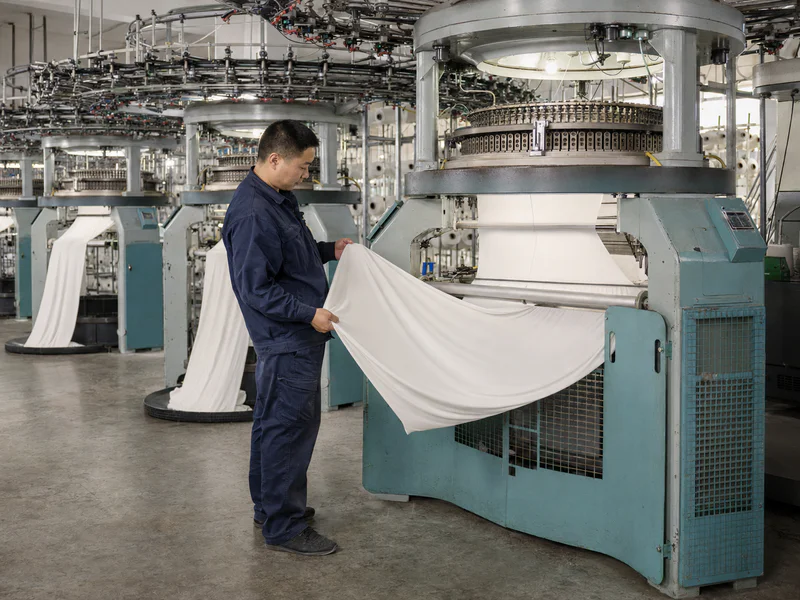 Knitting production for nylon spandex knitted fabrics