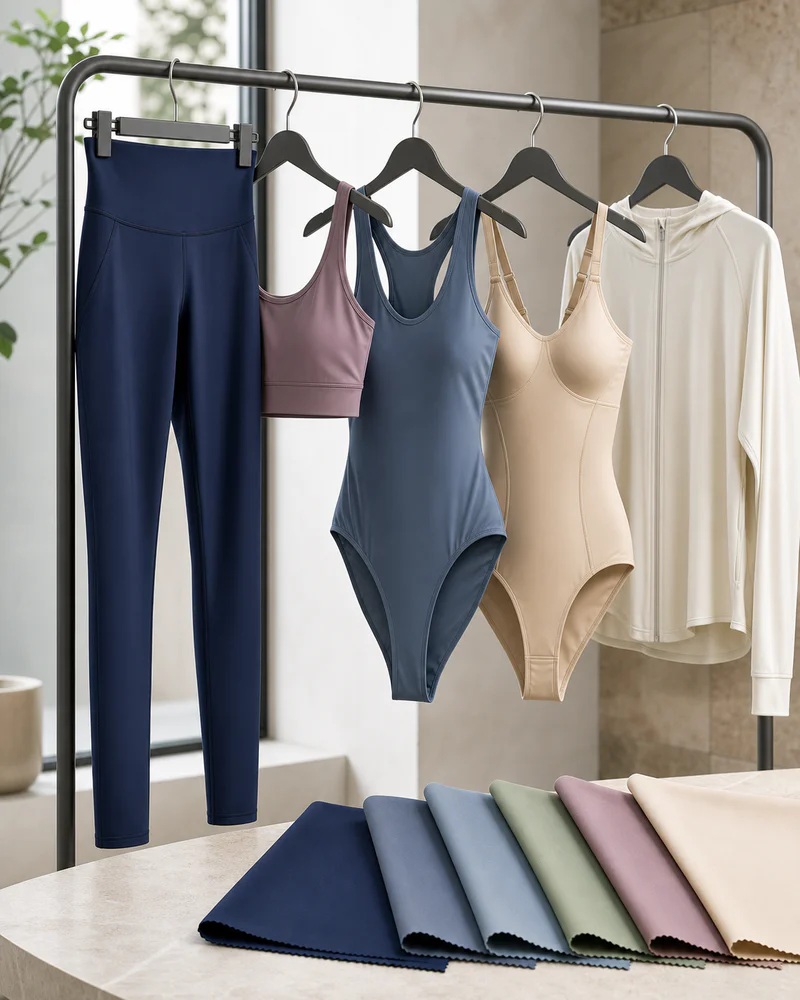 Nylon spandex fabric rolls for swimwear, activewear and shapewear manufacturing