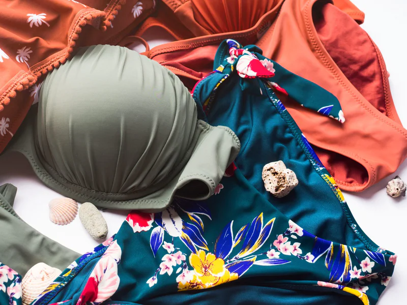 Swimwear and rash guards tested for wet coverage and color fastness